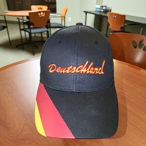 Deutschland Germany Embroidered Logo Flag Stripped Strap-on Hat Cap